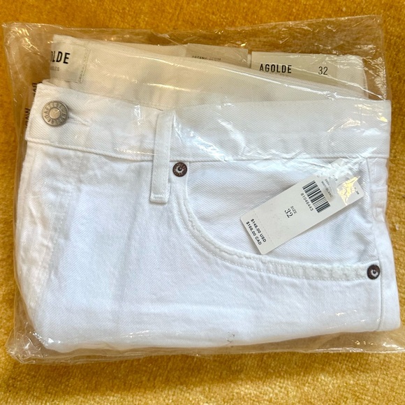 AGOLDE Parker Denim Fray Shorts - Size 32, NWT - Picture 11 of 12